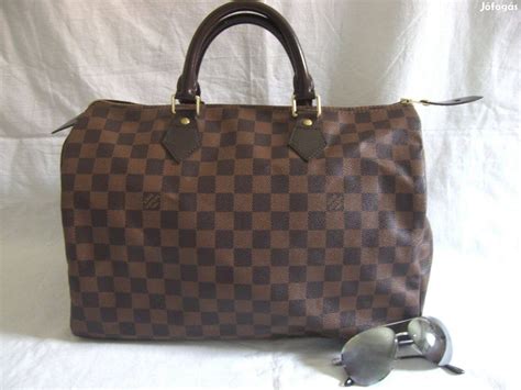 Eredeti Louis Vuitton Damier Ebene Speedy 35 táska kézitáska XV