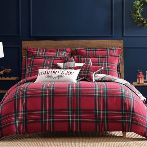 Levtex Home Spencer Plaid Queen Bedding Tartan Plaid Duvet Set Cotton