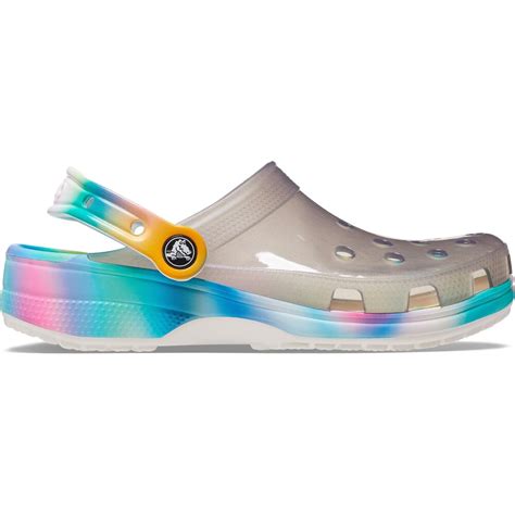 Sandália Crocs Classic Trans Solarized Clog White Multi