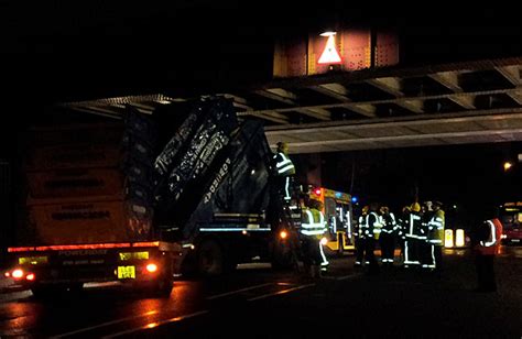 Bam Skip Lorry Smashes Into Rail Bridge On Barrington Road Brixton