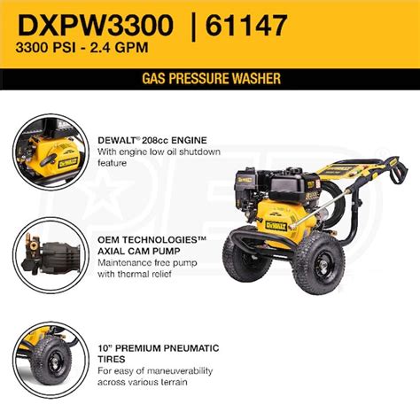 Dewalt 61147s 3300 Psi Gpm Gas Pressure Washer With Oem 49 Off