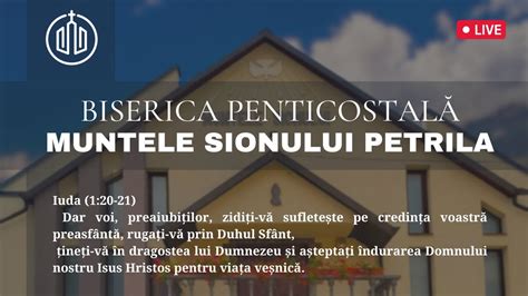 Biserica Muntele Sionului Petrila Serviciul De Dupa Masa