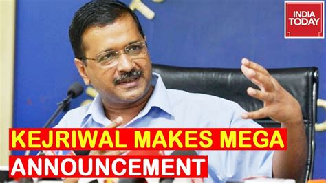 Delhi Cm Arvind Kejriwal Makes Mega Announcement Promises Free Power Upto 200 Units Youtube