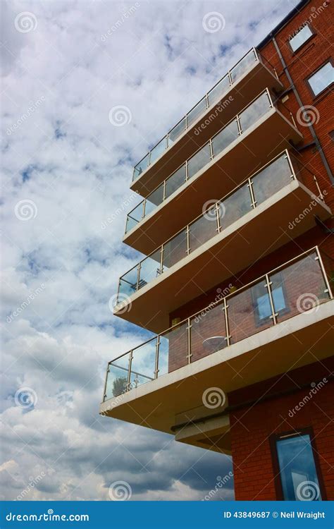 Modern Apartments With Balcony Stock Image Image Of Apartment