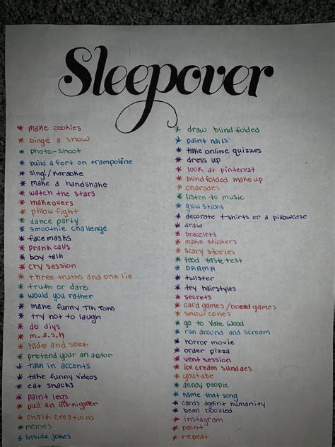 Sleepover Ideas With Your Friend Artofit