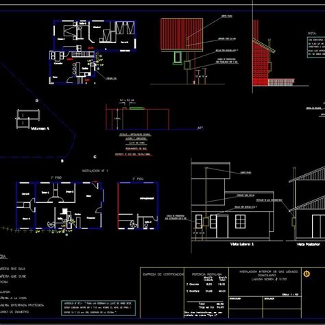 Household Gas Installation Dwg Detail For Autocad • Designs Cad