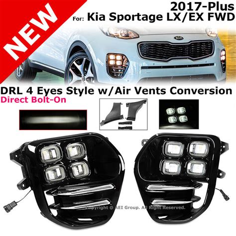 Led Fog Lamp Drl For Kia Sportage Kx Car Daytime Running Light