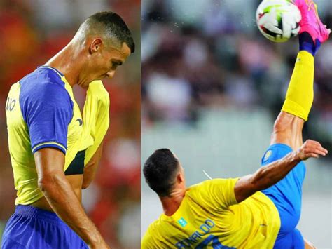 Watch 38 Years Old Cristiano Ronaldo Gives A Mesmerizing Bicycle Pass To Al Nasser Teammate In