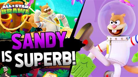 Sandy Is Superb Nickelodeon All Star Brawl Sandy Gameplay Youtube