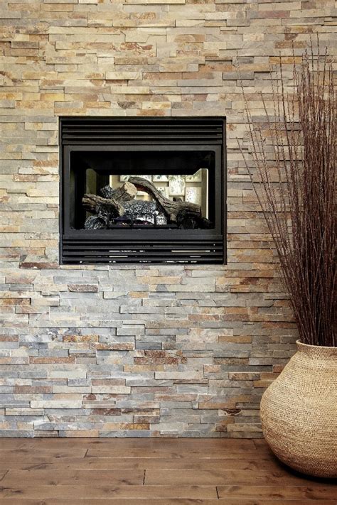 Stone Feature Wall with Fireplace - Contemporary - Living Room - Toronto | Houzz