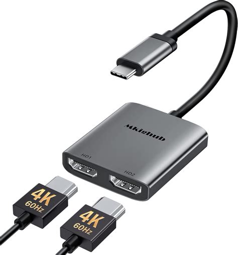 Jp Usb C Hdmi 変換 アダプター 2in1 Typec デュアル拡張 Hdmi4k60hz Dual