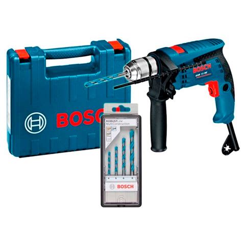 Furadeira De Impacto Bosch 12 650w Gsb 13 Re Com Maleta E Kit 5