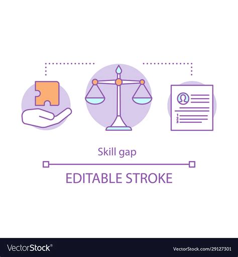 Skill Gap Concept Icon Royalty Free Vector Image