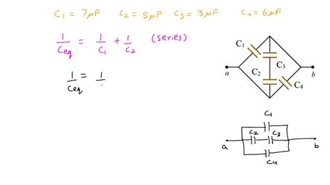 Solved Three Capacitors Are Connected As Shown In The Figure Below What Is The Equivalent