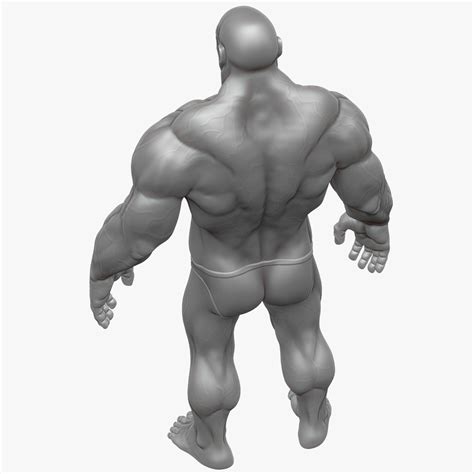 Sculpt Muscular Man Zbrush D Obj