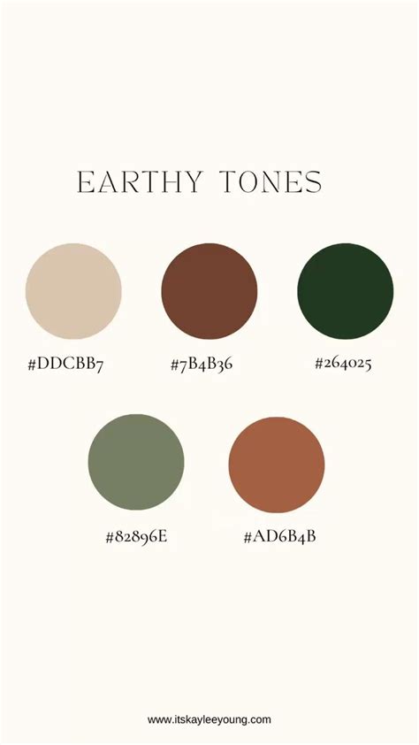 Earthy Tones Brand Color Palette Ideas With Hex Code Earth Tone Color