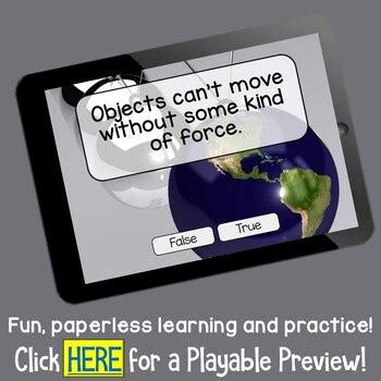 Force And Motion Facts Boom Learning Digital Task Cards By Elementary