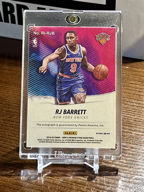 2019 20 Panini NBA Hoops Premium Stock Rookie Ink RI RJB RJ Barrett