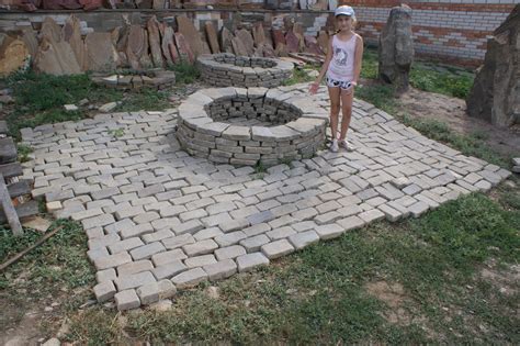 Набор ОЧАГА с брусчаткой из камня песчаника серого галтованного /шт ...