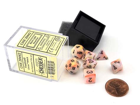 Chessex Festive Mini Polyhedral Dice Set Circus Black Dice