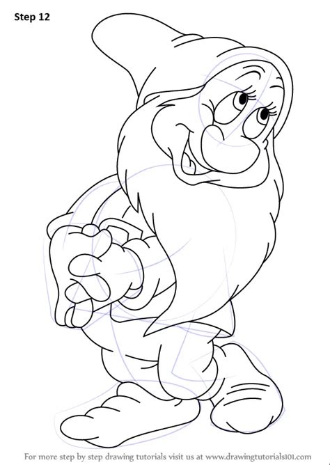 Learn How To Draw Bashful Dwarf From Snow White And The Seven Dwarfs