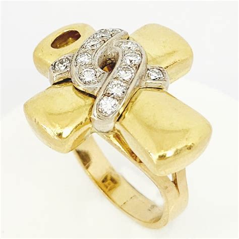 Chimento 18 Kt White Gold Yellow Gold Ring 0 42 Ct Catawiki