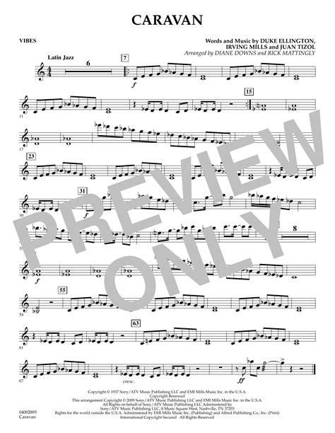 Diane Downs Caravan Vibes Sheet Music Pdf Notes Chords Jazz Score Concert Band Download