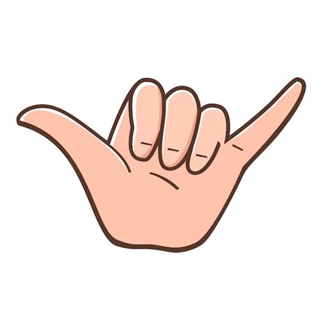 Premium Vector Shaka Hand Sign Gesture Design Vector Flat Isolated