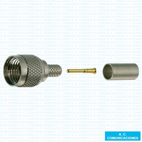 Conector Macho Mini Uhf Cable Rg 58 Crimpar