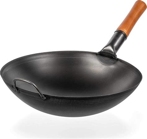 Yosukata Carbon Steel Wok Pan 14 Woks And Stir Fry Pans Chinese