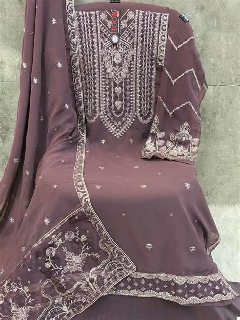 Hoor Tex H Georgette Wholesale Pakistani Salwar Suit Catalog