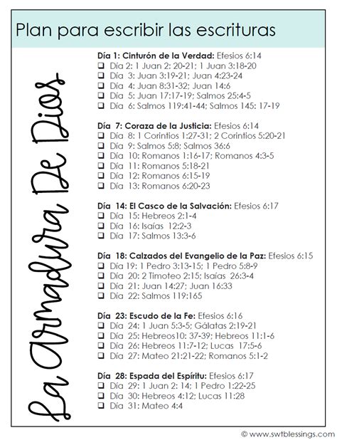 Sweet Blessings March Scripture Writing Plan The Armor Of God