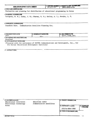 Fillable Online Pdf Usaid BIBLIOGRAPHIC DATA SHEET PN AAJ 507 JMoo 0000