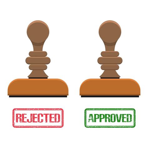 Approved And Rejected Stamp Mark 1267987 Vector Art At Vecteezy