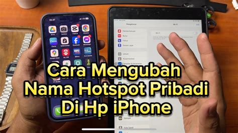 Cara Mengubah Nama Hotspot Pribadi Di Hp Iphone YouTube