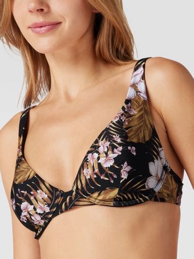 Rip Curl Bikini Oberteil Mit Floralem Allover Muster Black Online Kaufen