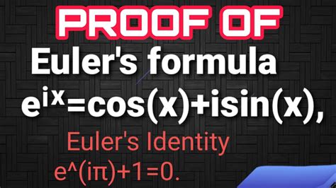 Proof Of Eulers Formula Youtube