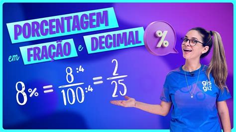 Como Transformar Porcentagem Em Fra O E N Mero Decimal Youtube