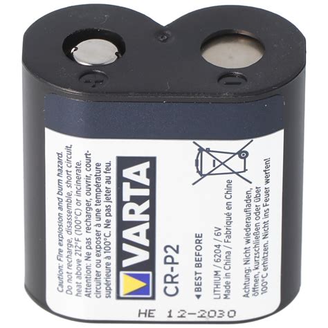 Varta CR P2 6204 6 Volt Lithium Batteri Batteri Til Opvarmning