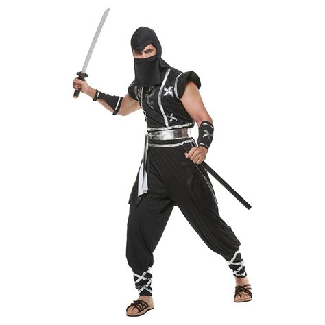 Cheap Mens Japanese Ninja Cosplay Costume Adults Black Warrior