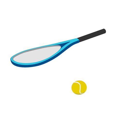 Premium Vector | Tennis racket and ball in flat style racket and ball vector