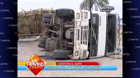 Cami N Con Ca A Choca Y Vuelca En Una Rotonda Por La Carretera Al Norte