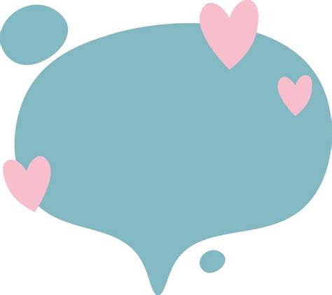 Premium Vector Speech Bubble With Hearts