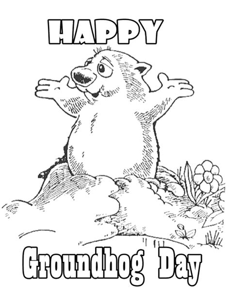 Groundhog Day Printable Coloring Pages at GetColorings.com | Free printable colorings pages to ...