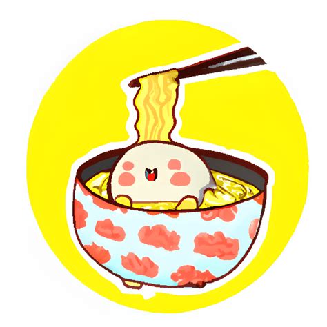 Kawaii Ramen Sticker Creative Fabrica