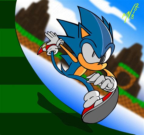 Sonic Running Fast Animation