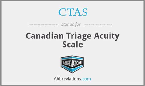 Ctas Canadian Triage Acuity Scale