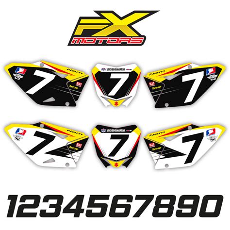 Fonds De Plaques Motocross Perso SUZUKI RM RMZ Stewart Repli FX MOTORS