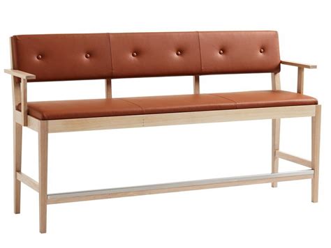 FACILE High Bench High Upholstered Leather Bench By Karl Andersson