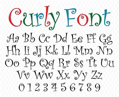 Curly Font Christmas Font Elf Font Christmas Elf Font Santa Font ...